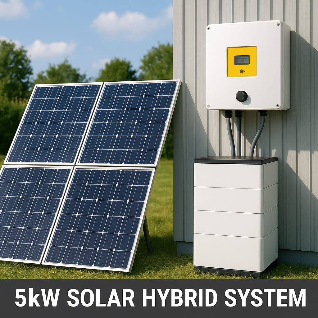 5KWh solar system with hybrid inverter